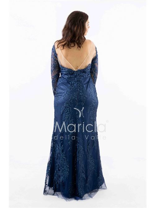 abito manica lunga ricamato MARICLA ELEGANCE | FI7485BLU